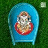 Decorated Small Sup with Small Ganpati on Lotus and Blue BG